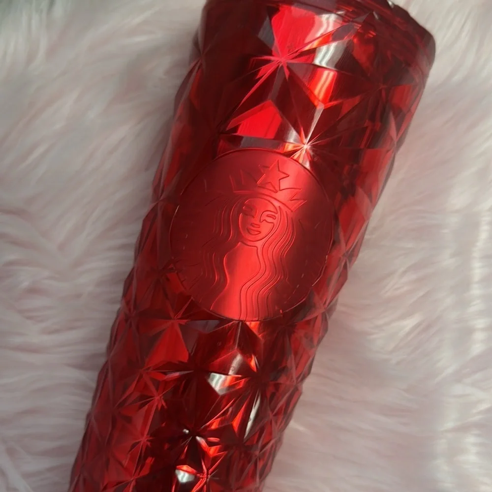 Starbucks Radiant Red Geometric Tumbler Christmas Edition